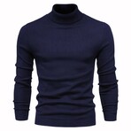 Turtleneck Sweater // Dark Blue (L)