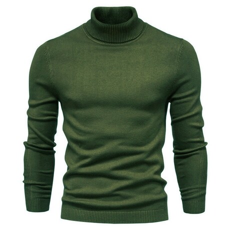 Turtleneck Sweater // Army Green (XS)