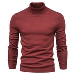 Turtleneck Sweater // Wine Red (M)