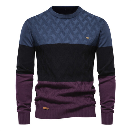 Color Block Sweater // Blue (XS)