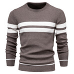 Double Striped Sweater // Brown (XS)