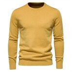 Crew Neck Sweater // Yellow (M)