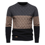 Color Block Sweater // Dark Gray (M)