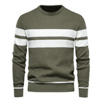 Double Striped Sweater // Green (L)