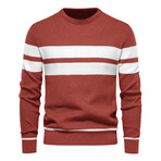 Double Striped Sweater // Red (L)