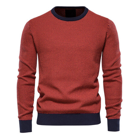 Patterned Sweater // Orange (XS)