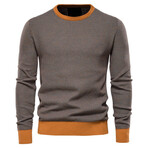Patterned Sweater // Khaki (XL)