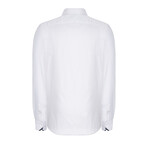 Men's Long Sleeve Button Up // White (S)