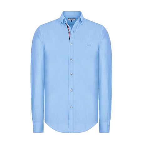 Men's Long Sleeve Button Up // Blue (S)