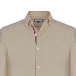 Men's Long Sleeve Button Up // Beige (S)