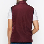 Men's Lightweight Puffer Vest // Burgundy (S)