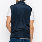 Men's Lightweight Puffer Vest // Navy Blue (S)