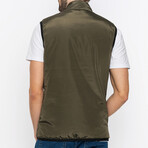 Men's Lightweight Puffer Vest // Olive Green (S)