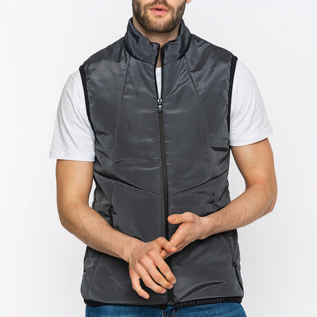 Men's Lightweight Puffer Vest // Gray (S)