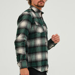 Men's Shirt Jacket // Black + Green (S)