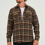 Men's Shirt Jacket // Black + Orange (S)