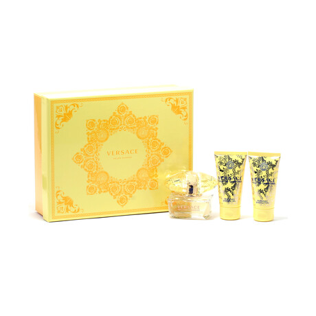 Versace Yellow Diamond Ladies Set - 1.7 oz EDT Spray, 1.7 oz Shower Gel, 1.7 Body Lotion (Hard Box)