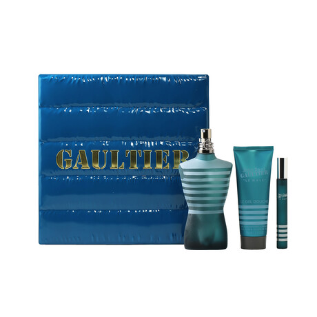 Jean Paul Gaultier Le Male Set - 4.2 oz EDT Spray, 2.5 oz Shower Gel, 0.34 oz EDT