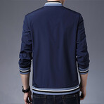 Stripe Detail Jacket // Dark Blue (M)