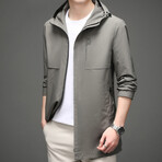 Windbreaker Jacket // Light Gray (L)