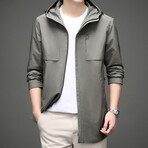 Windbreaker Jacket // Light Gray (L)