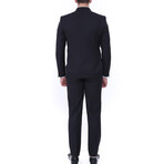 2-Piece Slim Fit Double Breasted 2x6 Button Suit // Black (Euro: 46)