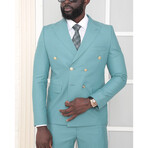 2-Piece Slim Fit Suit // Mint Green (Euro: 58)