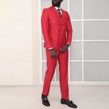 Keith 2-Piece Slim Fit Suit // Red (Euro: 44)