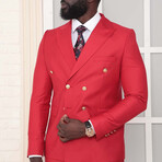 2-Piece Slim Fit Suit // Red (Euro: 44)