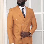 2-Piece Slim Fit Suit // Golden Brown (Euro: 46)