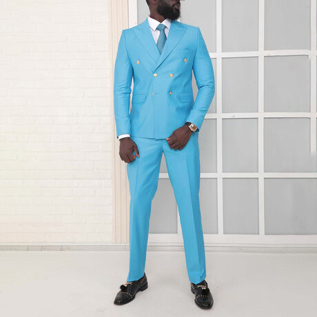 Kai 2-Piece Slim Fit Suit // Turquoise (Euro: 44)