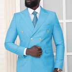 Kai 2-Piece Slim Fit Suit // Turquoise (Euro: 48)