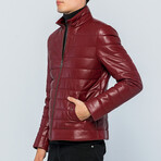 Leather Jacket // Light Bordeaux (S)