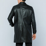 Long Leather Jacket // Black (S)