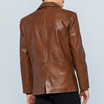 Leather Jacket // Chestnut // Style 2 (S)