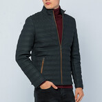 Leather Jacket // Navy Tafta (S)