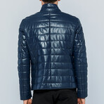 Leather Jacket // Dark Blue (S)