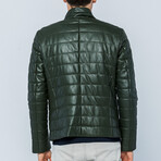 Leather Jacket // Dark Green (S)