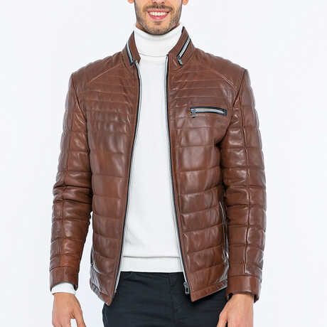 Leather Jacket // Chestnut // Style 3 (S)