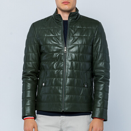 Leather Jacket // Dark Green (S)