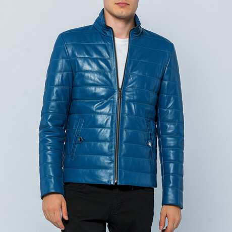 Leather Jacket // Light Blue (S)
