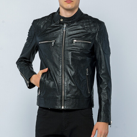 Biker Jumbo Leather Jacket // Black Jumbo (S)
