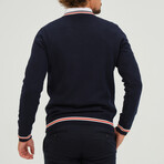 Men's V Neck Pullover // Navy (S)