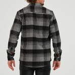 Men's Shirt Jacket // Black + Gray (S)