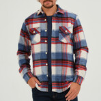 Men's Shirt Jacket // Ecru + Navy (S)