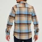 Men's Shirt Jacket // Blue + Mustard (S)