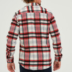 Men's Shirt Jacket // Ecru + Red (S)