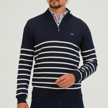 Men's Half Zip Pullover // Navy (S)