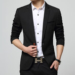 Men's Suit Blazer Jacket // Black (XL)