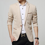 Men's Suit Blazer Jacket // Beige (L)